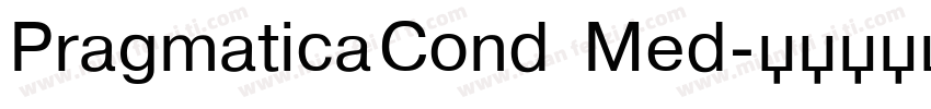 Pragmatica Cond Med字体转换